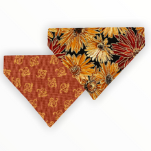 Load image into Gallery viewer, Floral Gold Leaf Dog Bandana
