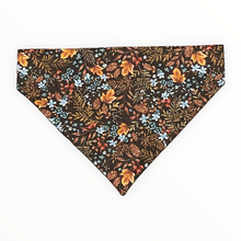 Load image into Gallery viewer, Brown Floral Dog Bandana
