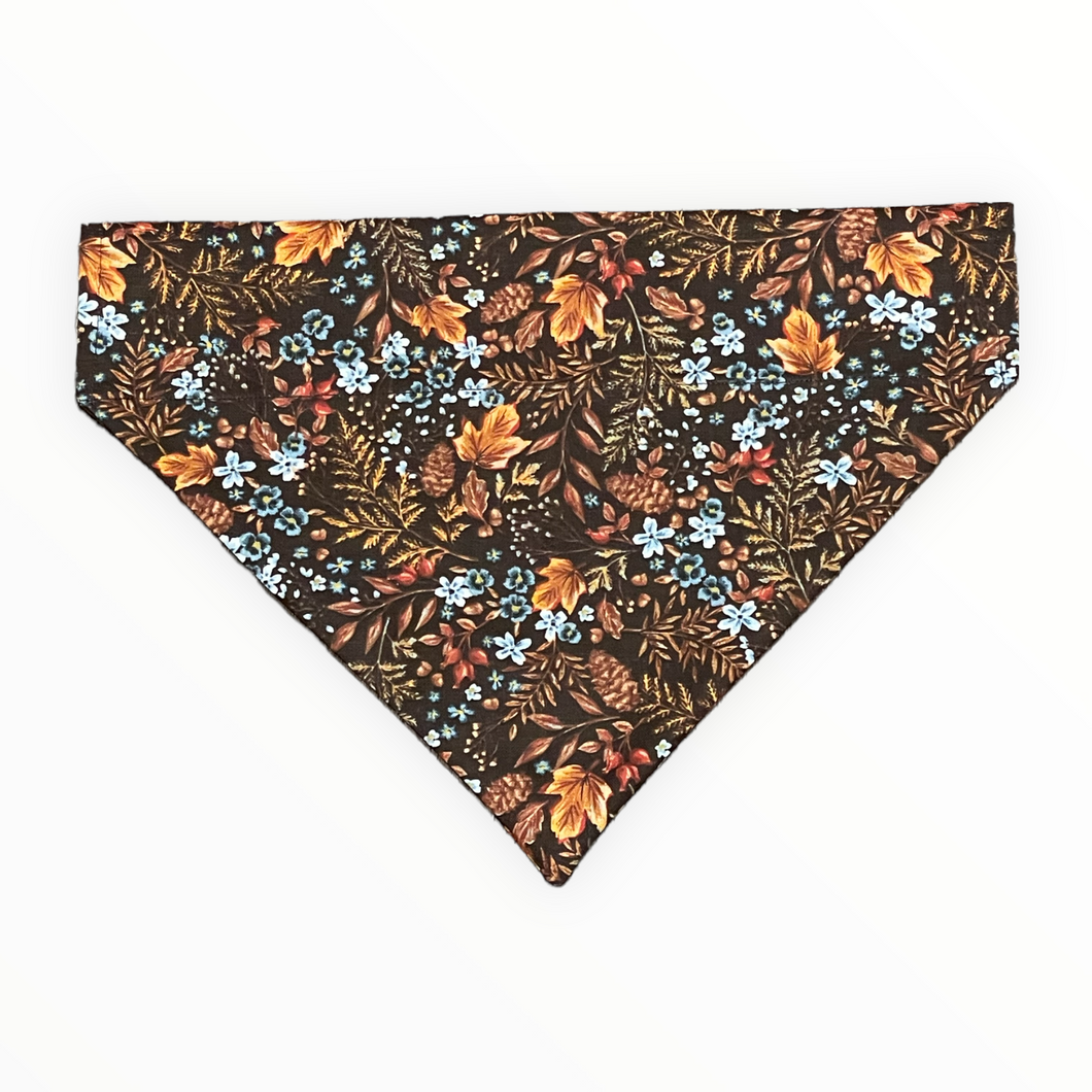 Brown Floral Dog Bandana