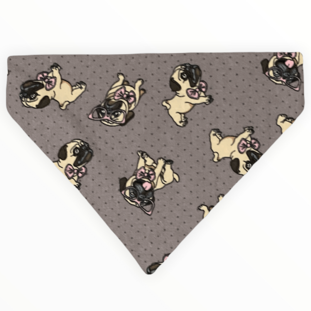 Pug Purple Dog Bandana