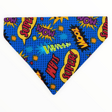 Load image into Gallery viewer, Superhero Words Dog Bandana
