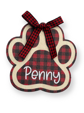 Load image into Gallery viewer, Personalized Dog Paw Ornament
