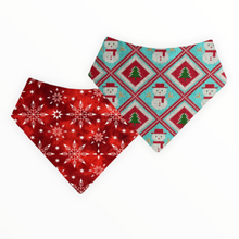 Load image into Gallery viewer, Snowman Sweater Holiday Reversible Dog Bandana
