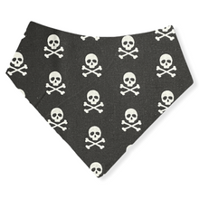 Load image into Gallery viewer, Skull and Bones Dog Bandana
