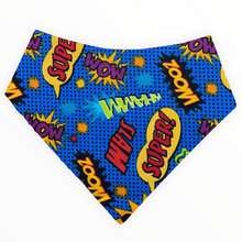 Load image into Gallery viewer, Superhero Words Dog Bandana
