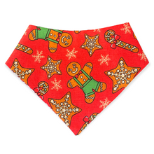 Load image into Gallery viewer, Gingerbread and Peppermints Dog Bandana
