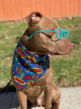 Load image into Gallery viewer, Superhero Words Dog Bandana
