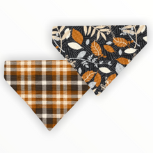 Load image into Gallery viewer, Leaf Plaid Reversible Dog Bandana
