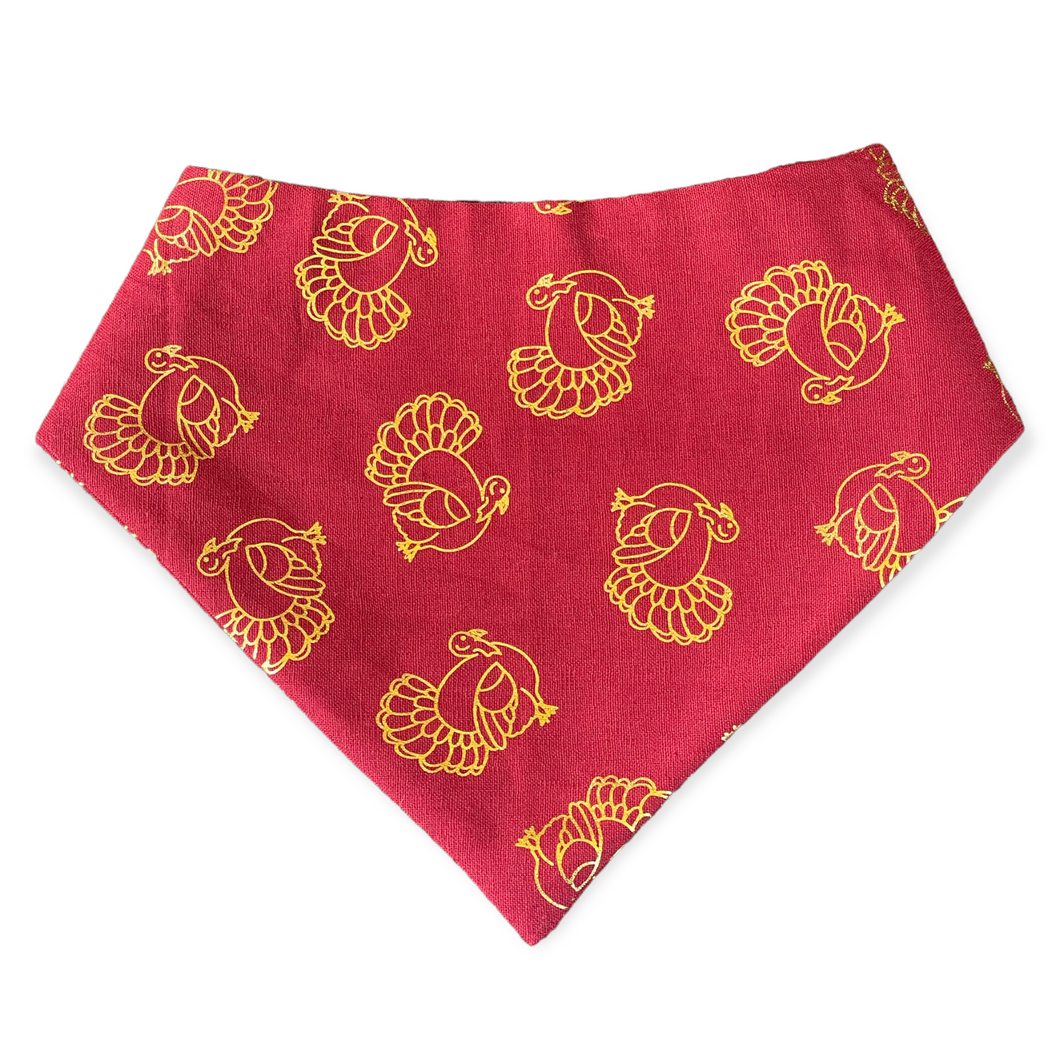 Golden Turkey Dog Bandana