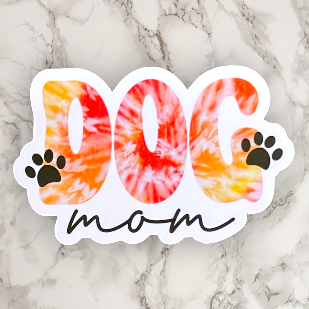 Dog Mom Tie Dye Sticker