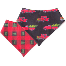 Load image into Gallery viewer, Red Truck On Black Dog Bandana
