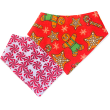 Load image into Gallery viewer, Gingerbread and Peppermints Dog Bandana
